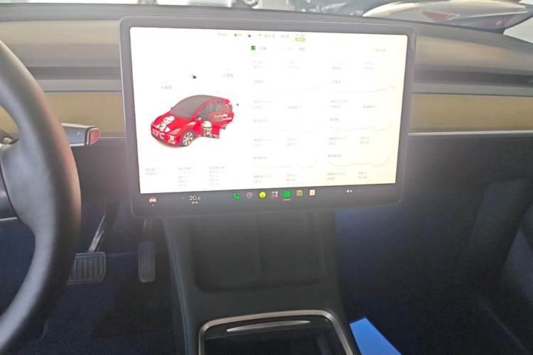 Used Tesla Model Y 2021 Long-Range All-Wheel-Drive Version Audio And AC Panel
