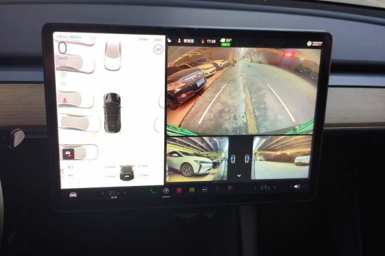 Used Tesla Model Y 2021 Standard Range Rear-Wheel Drive Version Audio And AC Panel