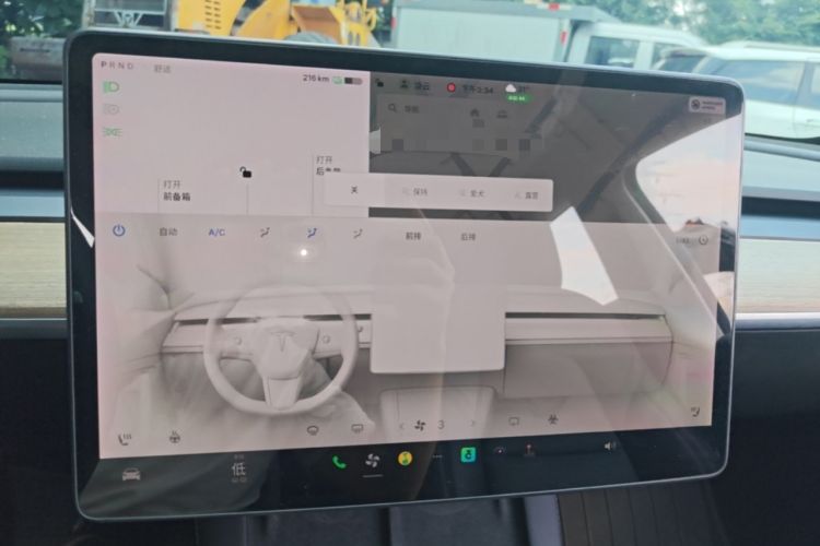 Used Tesla Model Y 2021 Long-Range All-Wheel-Drive Version Audio And AC Panel