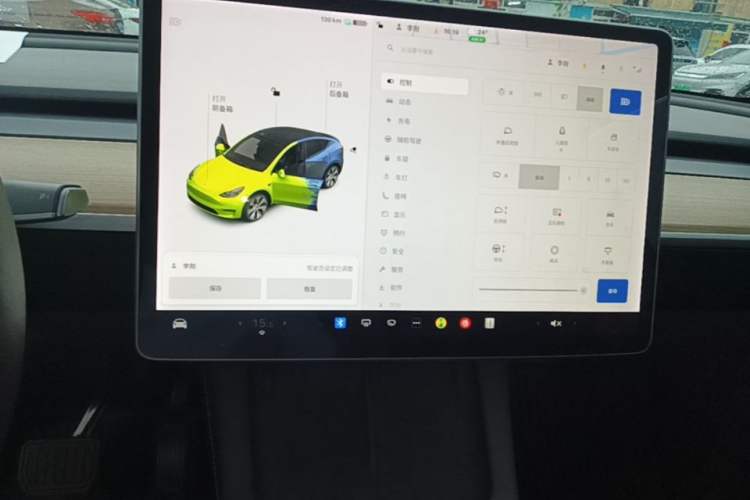 Used Tesla Model Y 2021 Long-Range All-Wheel-Drive Version 3D7 Audio And AC Panel