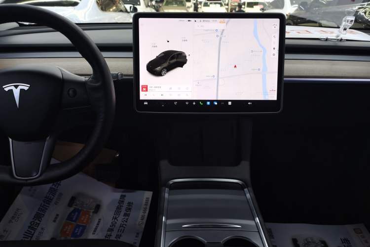 Used Tesla Model Y 2021 Long-Range All-Wheel-Drive Version Audio And AC Panel