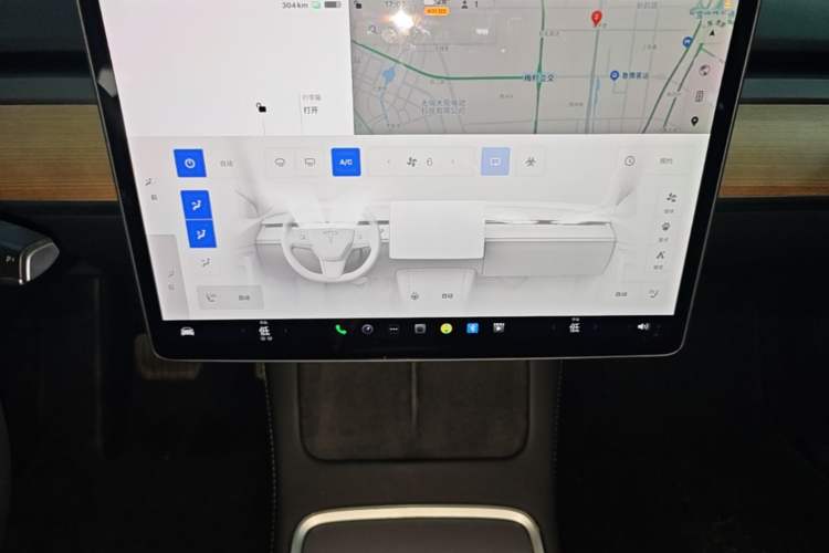 Used Tesla Model Y 2021 Standard Range Rear-Wheel Drive Version Audio And AC Panel