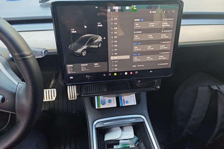 Used Tesla Model Y 2021 Standard Range Rear-Wheel Drive Version Audio And AC Panel