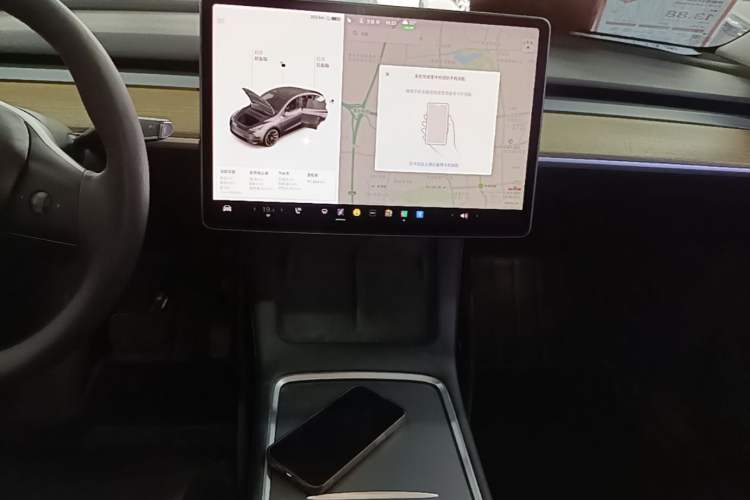 Used Tesla Model Y 2021 Long-Range All-Wheel-Drive Version Audio And AC Panel