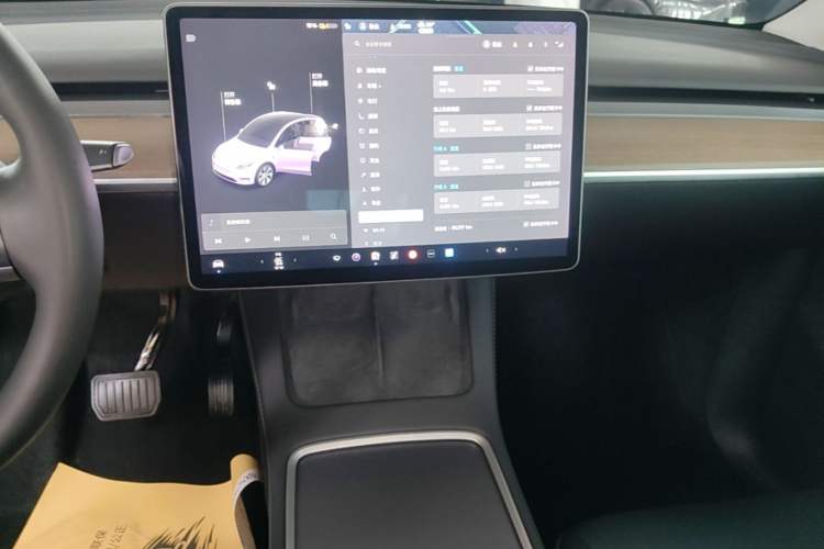 Used Tesla Model Y 2021 Standard Range Rear-Wheel Drive Version Audio And AC Panel