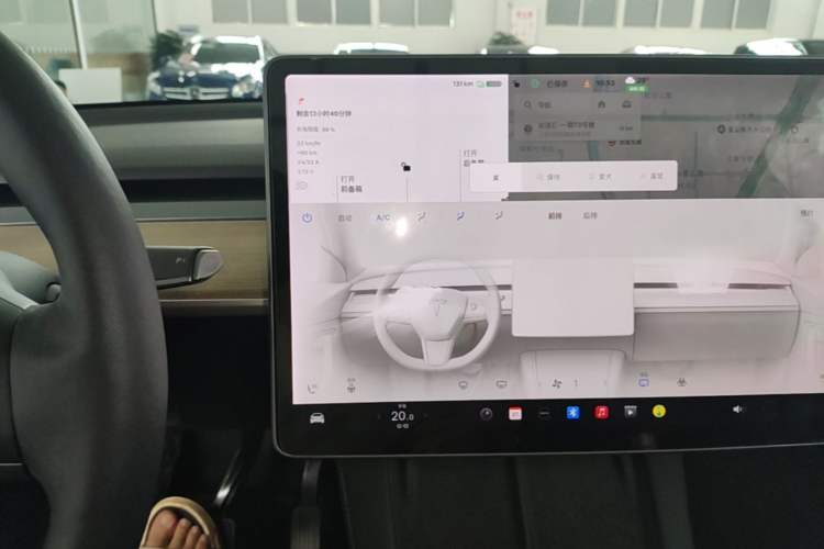 Used Tesla Model Y 2021 Long-Range All-Wheel-Drive Version Audio And AC Panel