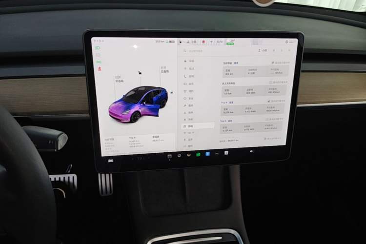 Used Tesla Model Y 2021 Long-Range All-Wheel-Drive Version Audio And AC Panel