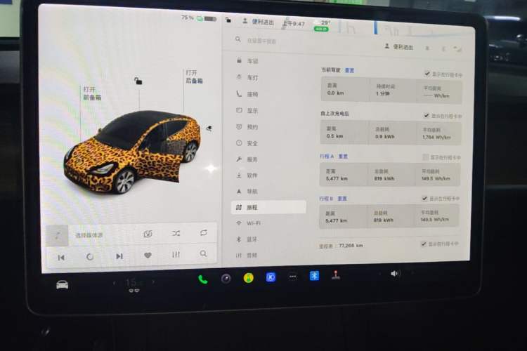 Used Tesla Model Y 2021 Standard Range Rear-Wheel Drive Version Audio And AC Panel
