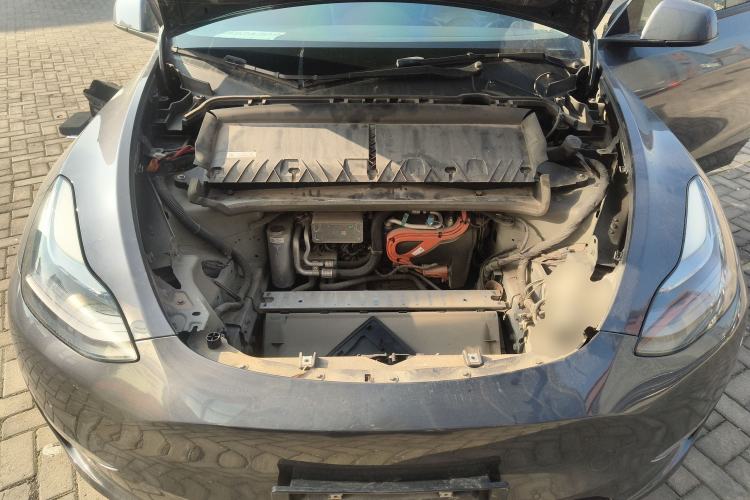 Used Tesla Model Y 2021 Long-Range All-Wheel-Drive Version 3D7 Engine Bay