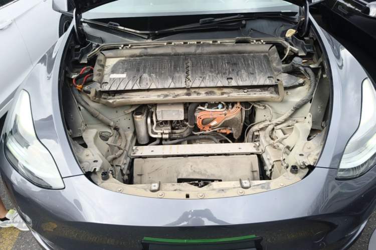 Used Tesla Model Y 2021 Long-Range All-Wheel-Drive Version Engine Bay