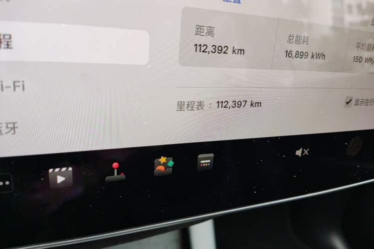 Used Tesla Model Y 2021 Long-Range All-Wheel-Drive Version 3D7 Odometer Close Up