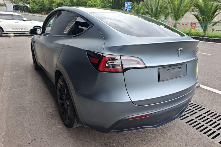 Used Tesla Model Y 2021 Standard Range Rear-Wheel Drive Version Rear Left 45 Deg