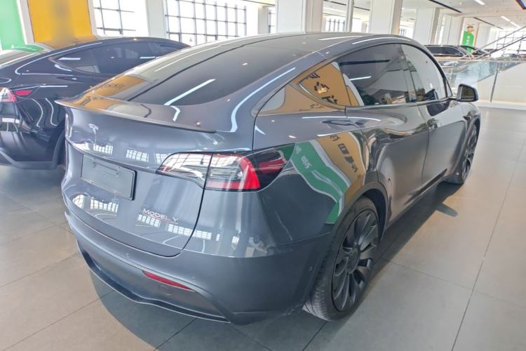 Used Tesla Model Y 2021 Performance High-Performance All-Wheel-Drive Version Rear Right 45 Deg