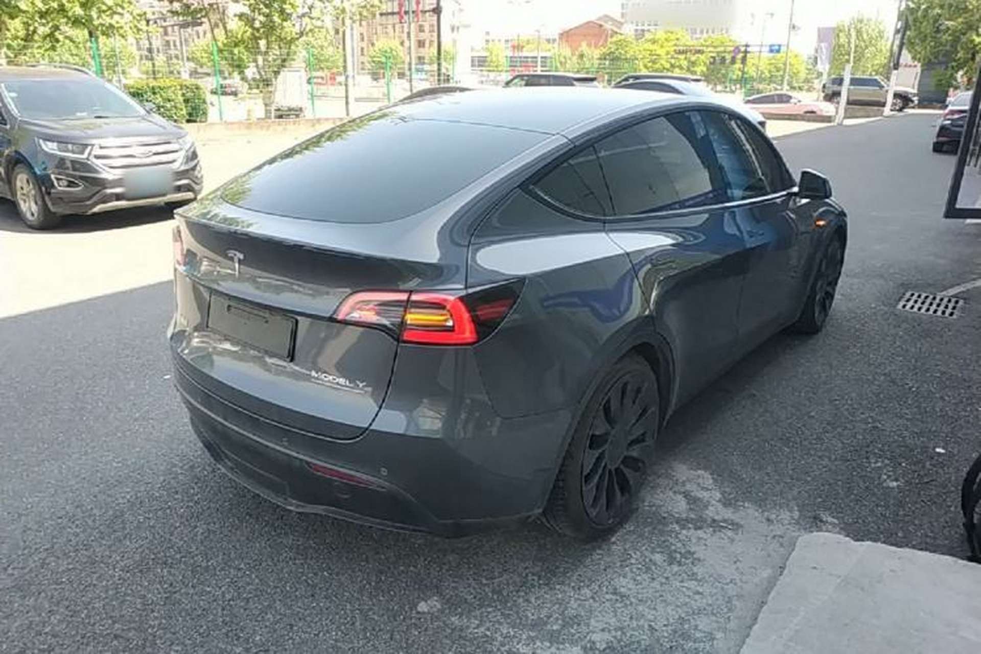 Used Tesla Model Y 2021 Performance High-Performance All-Wheel-Drive Version Rear Right 45 Deg