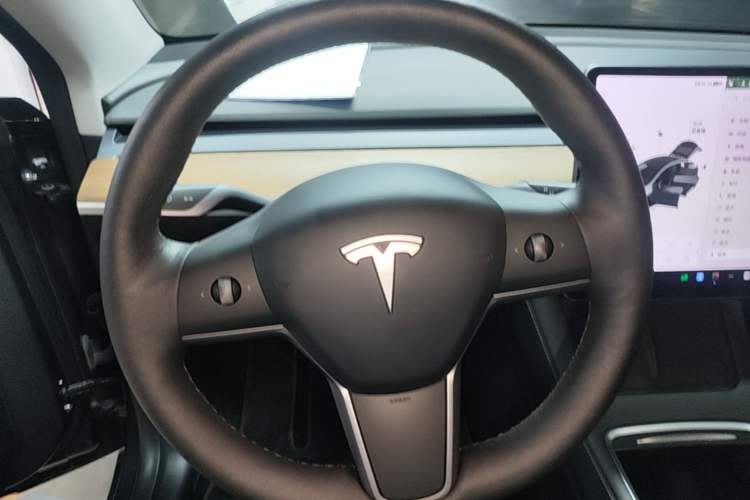 Used Tesla Model Y 2021 Long-Range All-Wheel-Drive Version Steering Wheel