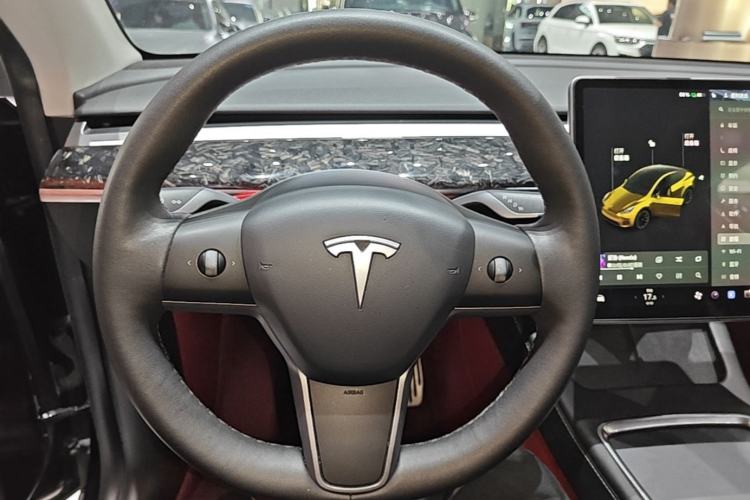 Used Tesla Model Y 2021 Standard Range Rear-Wheel Drive Version Steering Wheel