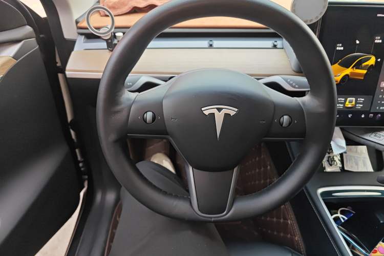 Used Tesla Model Y 2021 Standard Range Rear-Wheel Drive Version Steering Wheel