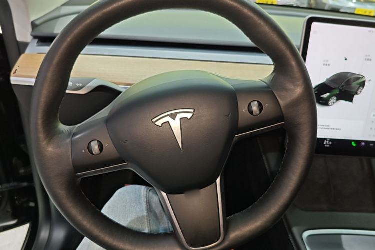 Used Tesla Model Y 2021 Long-Range All-Wheel-Drive Version Steering Wheel