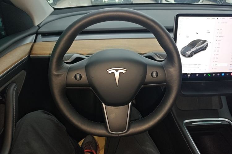 Used Tesla Model Y 2021 Long-Range All-Wheel-Drive Version Steering Wheel