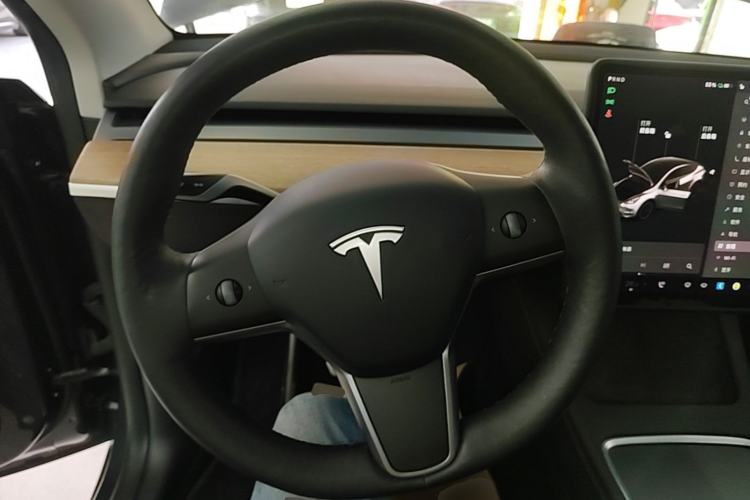 Used Tesla Model Y 2021 Long-Range All-Wheel-Drive Version Steering Wheel