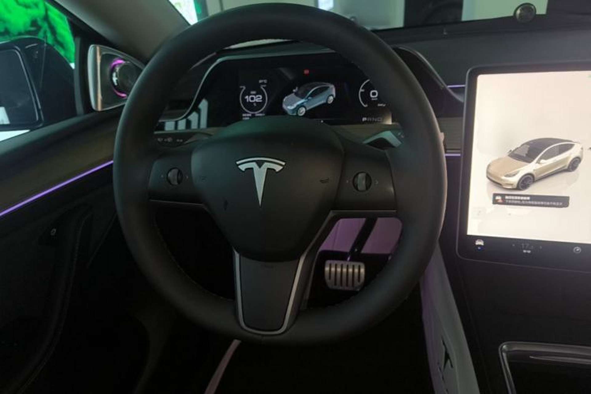 Used Tesla Model Y 2021 Performance High-Performance All-Wheel-Drive Version Steering Wheel