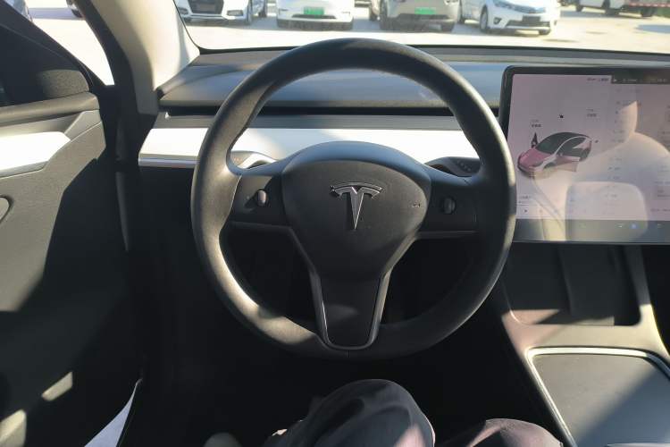 Used Tesla Model Y 2021 Long-Range All-Wheel-Drive Version Steering Wheel