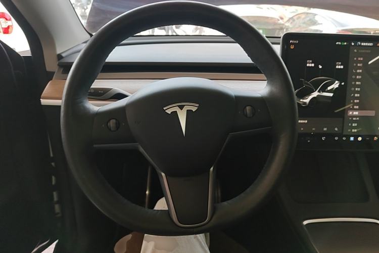 Used Tesla Model Y 2021 Long-Range All-Wheel-Drive Version Steering Wheel