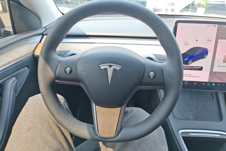 Used Tesla Model Y 2021 Long-Range All-Wheel-Drive Version Steering Wheel