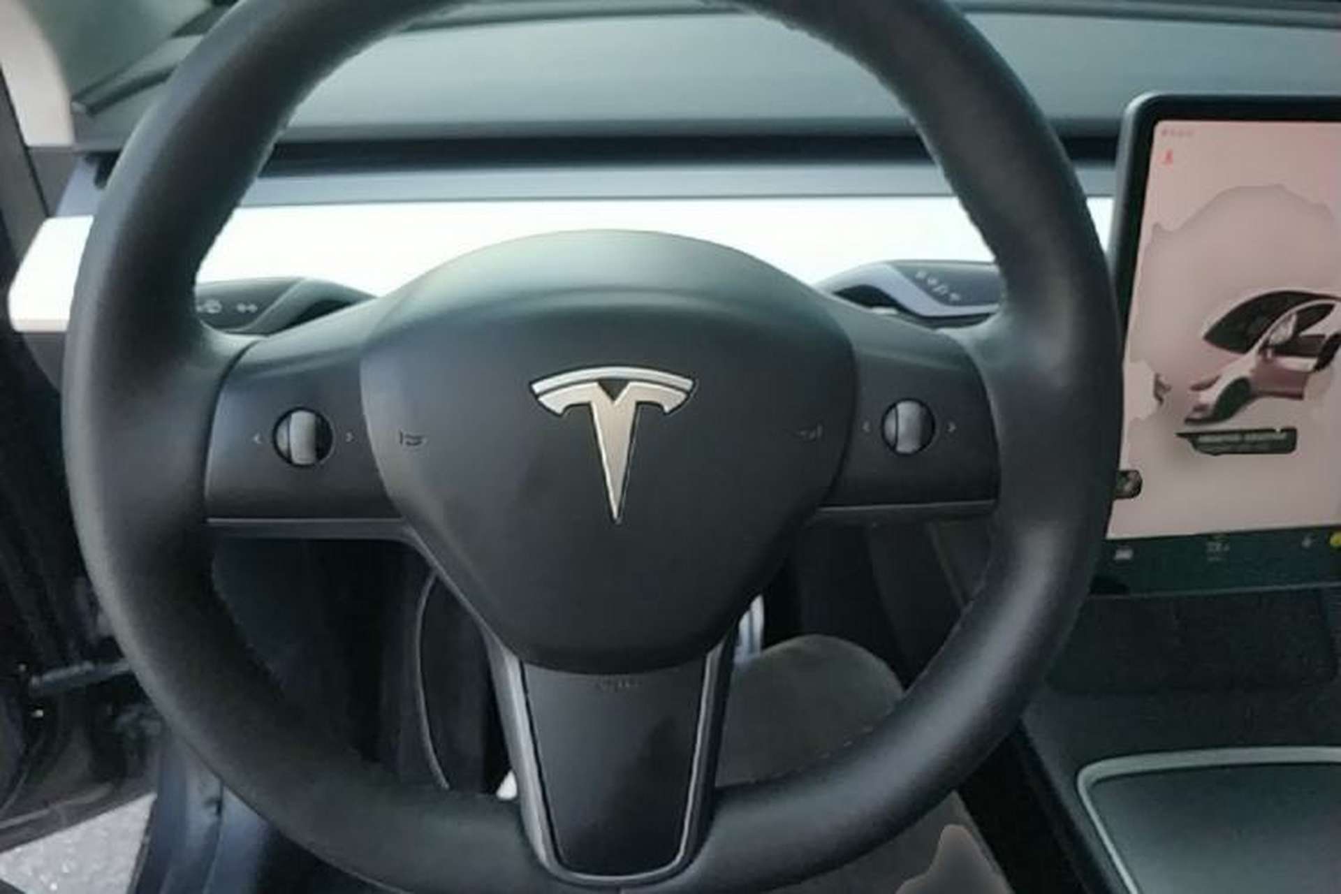 Used Tesla Model Y 2021 Performance High-Performance All-Wheel-Drive Version Steering Wheel