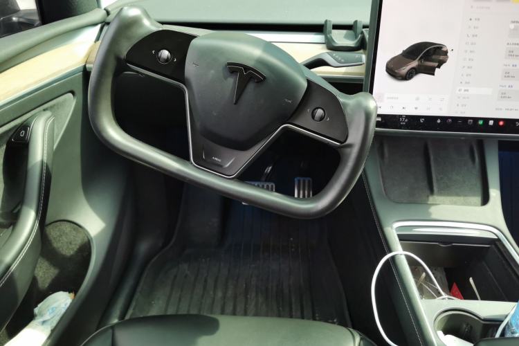 Used Tesla Model Y 2021 Standard Range Rear-Wheel Drive Version Steering Wheel