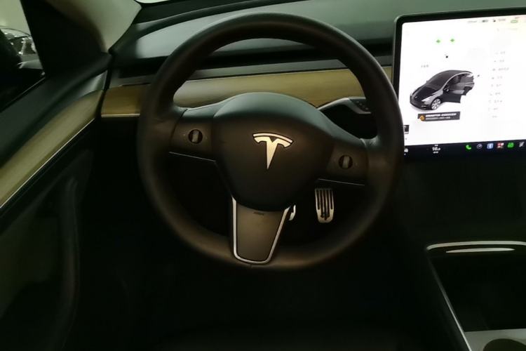 Used Tesla Model Y 2021 Standard Range Rear-Wheel Drive Version Steering Wheel