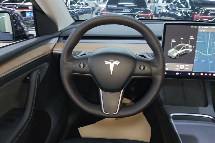 Used Tesla Model Y 2021 Long-Range All-Wheel-Drive Version Steering Wheel