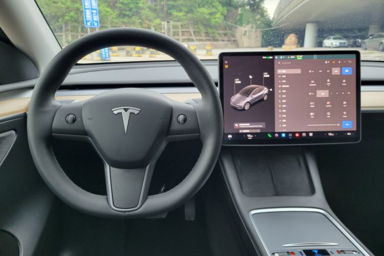 Used Tesla Model Y 2021 Standard Range Rear-Wheel Drive Version Steering Wheel