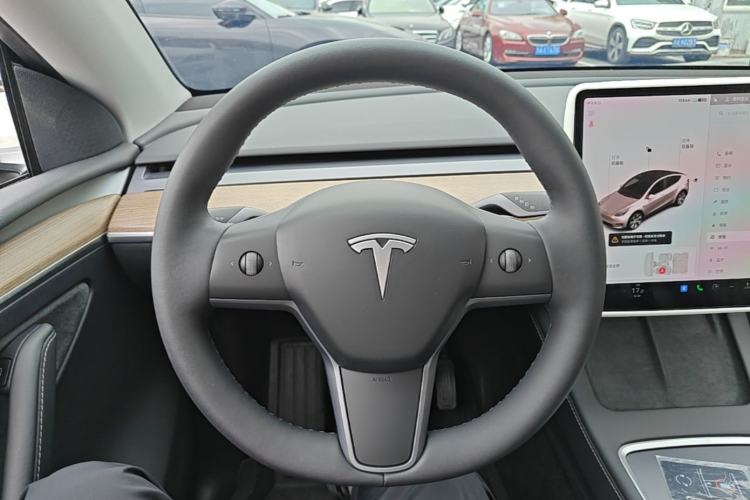 Used Tesla Model Y 2021 Standard Range Rear-Wheel Drive Version Steering Wheel