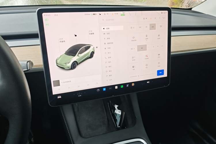 Used Tesla Model Y 2021 Standard Range Rear-Wheel Drive Version Audio And AC Panel