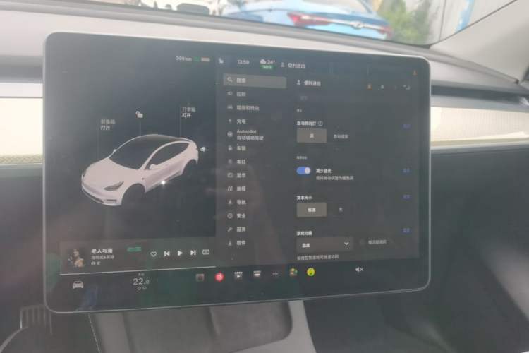 Used Tesla Model Y 2021 Long-Range All-Wheel-Drive Version Audio And AC Panel