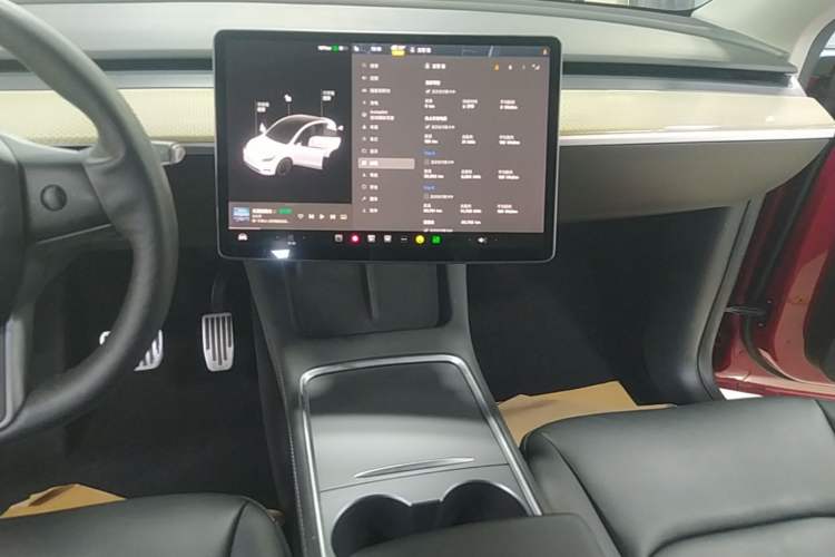Used Tesla Model Y 2021 Long-Range All-Wheel-Drive Version Audio And AC Panel