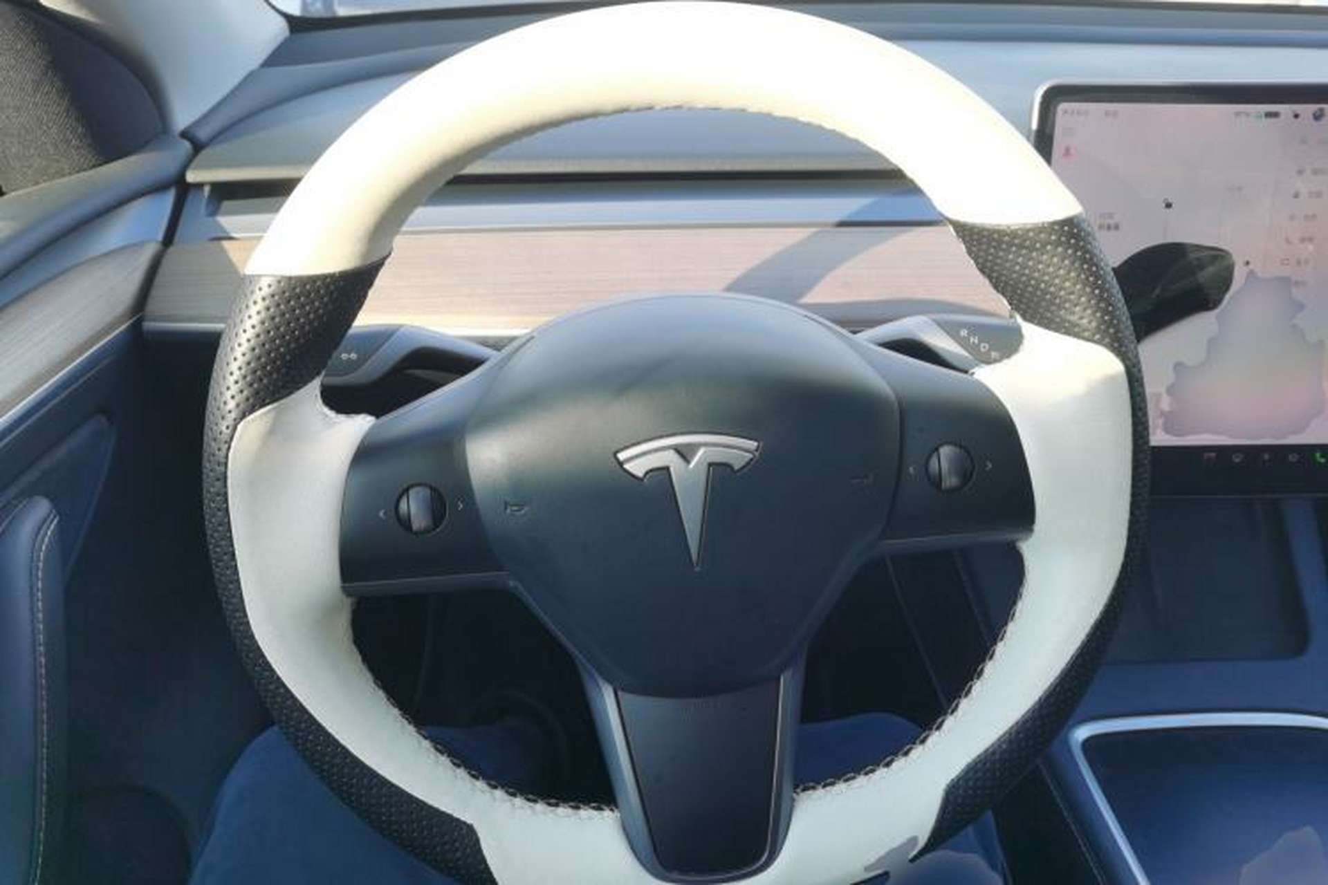 Used Tesla Model Y 2021 Standard Range Rear-Wheel Drive Version Steering Wheel