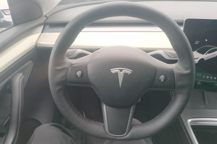 Used Tesla Model Y 2021 Long-Range All-Wheel-Drive Version Steering Wheel