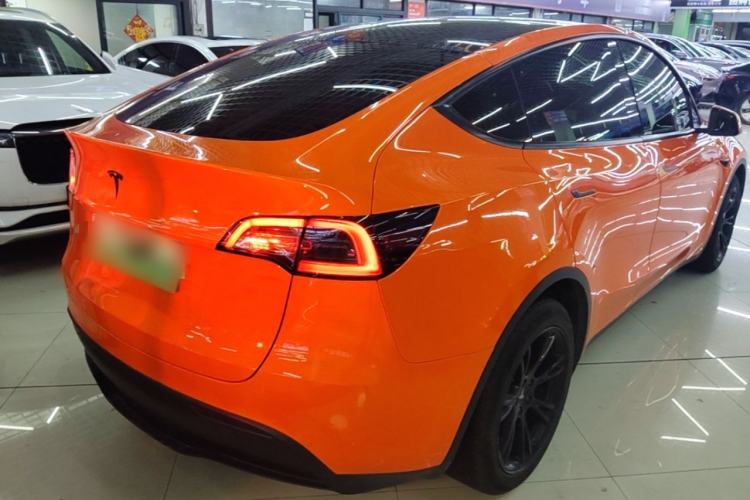 Used Tesla Model Y 2021 Long-Range All-Wheel-Drive Version Rear Right 45 Deg