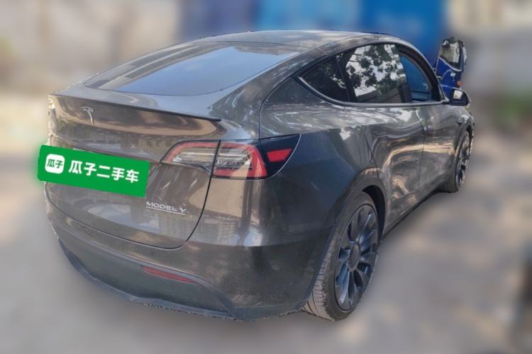 Used Tesla Model Y 2021 Performance High-Performance All-Wheel-Drive Version Rear Right 45 Deg