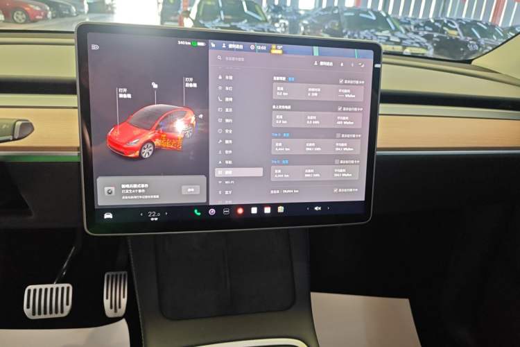 Used Tesla Model Y 2021 Standard Range Rear-Wheel Drive Version Audio And AC Panel