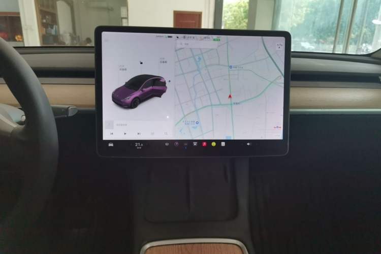 Used Tesla Model Y 2021 Standard Range Rear-Wheel Drive Version Audio And AC Panel