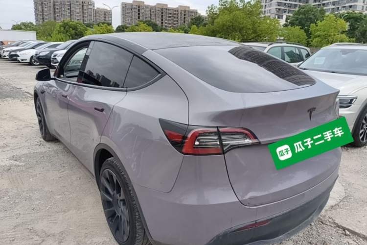 Used Tesla Model Y 2021 Standard Range Rear-Wheel Drive Version Rear Left 45 Deg