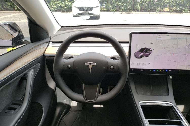 Used Tesla Model Y 2021 Standard Range Rear-Wheel Drive Version Steering Wheel