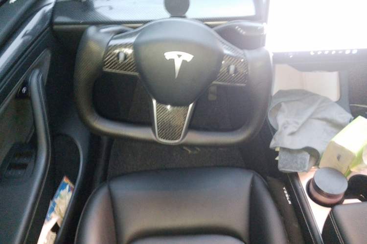 Used Tesla Model Y 2021 Standard Range Rear-Wheel Drive Version Steering Wheel