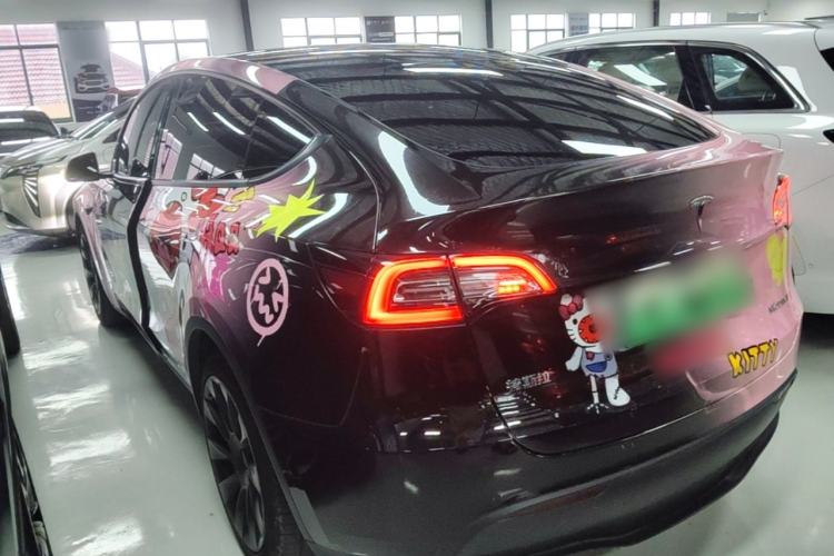 Used Tesla Model Y 2021 Standard Range Rear-Wheel Drive Version Rear Left 45 Deg