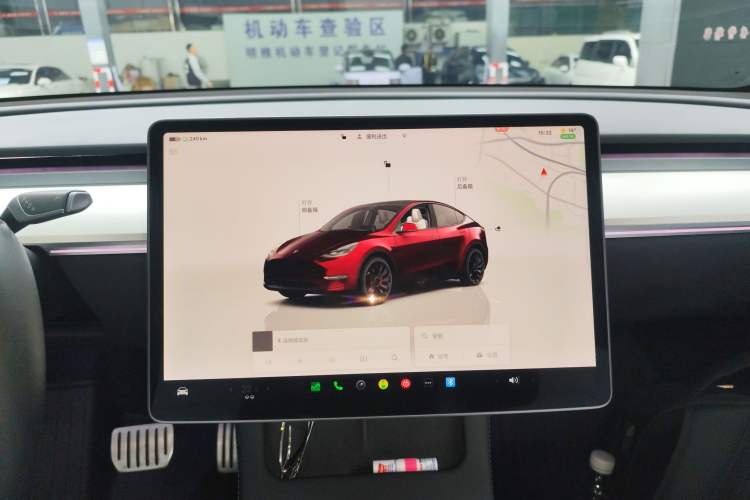 Used Tesla Model Y 2021 Performance High-Performance All-Wheel-Drive Version Audio And AC Panel