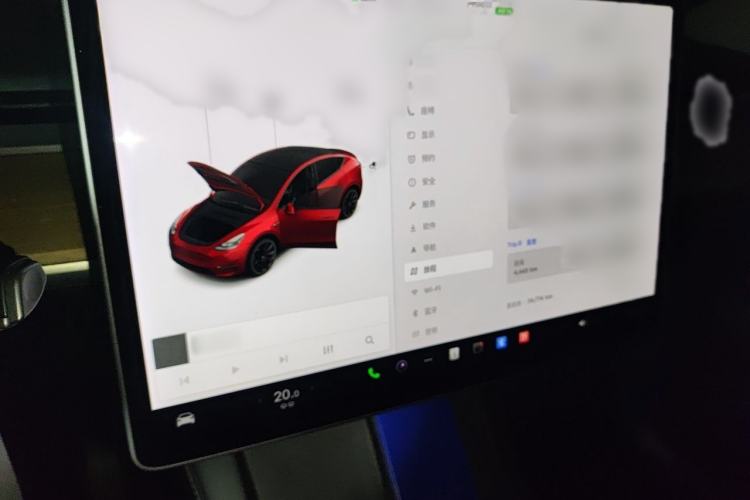 Used Tesla Model Y 2021 Long-Range All-Wheel-Drive Version Audio And AC Panel