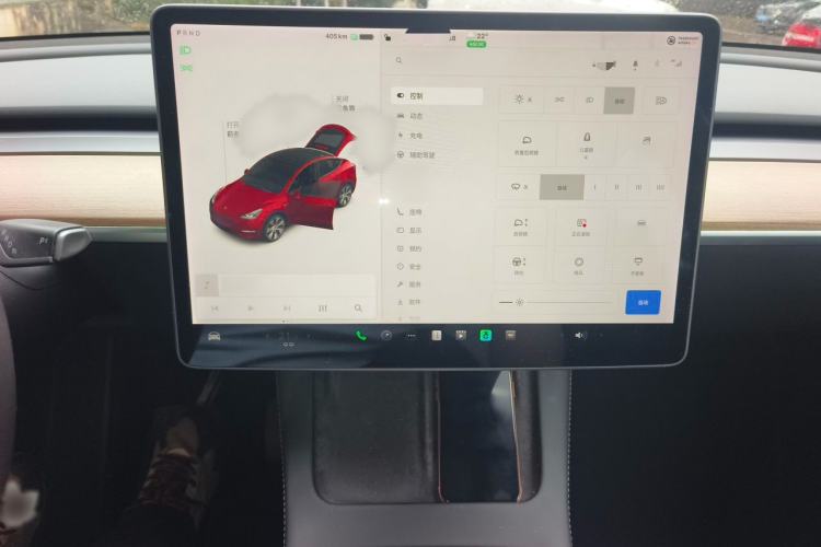 Used Tesla Model Y 2021 Standard Range Rear-Wheel Drive Version Audio And AC Panel
